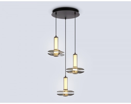  Подвесной светодиодный светильник LH31012/3 GR/SM серый/дымчатый 35W 3000K D450*1790