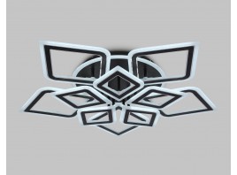  Потолочный светодиодный светильник с пультом FA8915/5+5 BK/CH черный/хром 193W 3000K-6400K 770*740*120 (ПДУ РАДИО 2.4G)