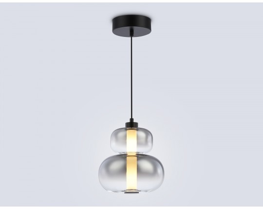  Подвесной светодиодный светильник LH11052 BK/SM черный/дымчатый 12W 3000K D230*265
