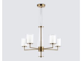  Подвесная люстра LH56011/5 BS/FR латунь/белый матовый E14*5 max 40W D640*1260