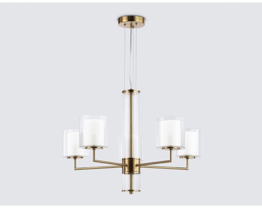  Подвесная люстра LH56011/5 BS/FR латунь/белый матовый E14*5 max 40W D640*1260