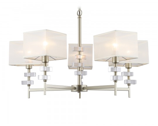  Подвесная люстра с абажурами LH71331/5 CGD золото E14/5 max 40W D700*850