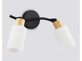  Настенно-потолочный спот в стиле лофт TR8721/2 BK/WD черный/дерево E14/2 max 60W 380*100*210