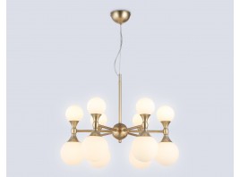  Подвесная люстра LH51050/12 GD/FR золото/белый матовый G9*12 max 28W D550*450