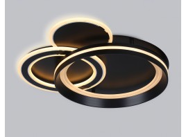  Потолочный светодиодный светильник с пультом FA8515/3 BK черный 143W 3000K-6400K 500*500*80 (ПДУ РАДИО 2.4G)