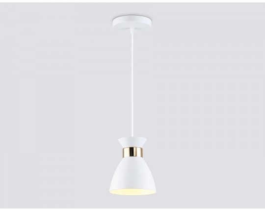  Светильник подвесной в стиле лофт TR8465 WH/FGD белый/золото E27 max 60W D130*1000