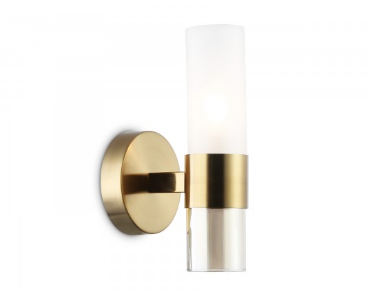  Настенный светильник LH55116 BS/FR/TI латунь/белый матовый/янтарь E14 max 40W 130*100*225