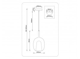  Подвесной светильник LH11121 BK/WH/CL черный/белый/прозрачный E27 max 60W D175*310