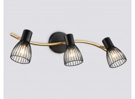  Настенно-потолочный спот в стиле лофт TR8661/3 BK/GD черный/золото E14/3 max 60W 550*100*170