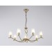  Подвесная люстра со стеклянными плафонами LH57093/7 BS/FR латунь/белый матовый E14/7 max 40W D840*790