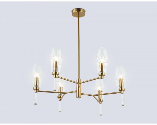  Люстра на штанге LH55201/6 BS/CL латунь/прозрачный E14*6 max 40W D660*520