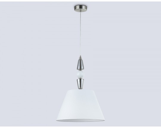  Подвесная люстра с абажуром LH75250 SN/FR сатин никель/белый матовый E27 max 60W D360*500