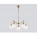  Подвесная люстра LH56031/5+1 BS/CL латунь/прозрачный E14*6 max 40W D680*1200