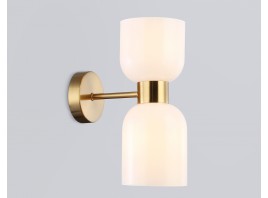  Настенный светильник LH56097/2 BS/FR латунь/белый матовый E14*2 max 40W 215*120*300