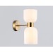  Настенный светильник LH56097/2 BS/FR латунь/белый матовый E14*2 max 40W 215*120*300