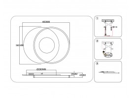  Светильник светодиодный потолочный FL4788 WH/WD белый/дерево 54W 3000-6000K 460*365*45 (без ПДУ)