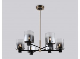  Подвесная люстра LH57041/6 BK/DBS/SM черный/темная латунь/дымчатый E14/6 max 40W D690*690