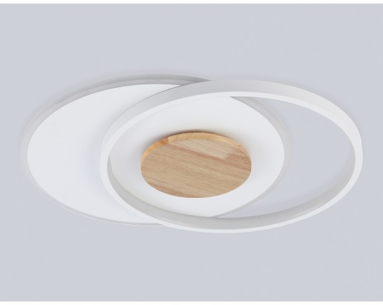  Светильник светодиодный потолочный FL4788 WH/WD белый/дерево 54W 3000-6000K 460*365*45 (без ПДУ)