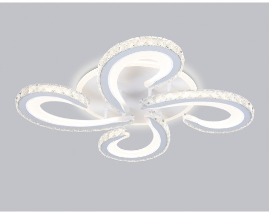  Потолочный светодиодный светильник с пультом FA1702/4 WH/CH белый/хром 121W 3000K-6400K 560*560*90 (ПДУ РАДИО 2.4G)