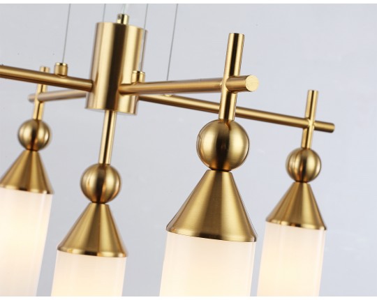 Подвесная люстра LH55276/5 BS/FR латунь/белый матовый E14*5 max 40W D520*1390