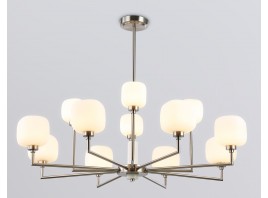  Люстра на штанге с мрамором LH53005/12 SN/FR сатин никель/белый матовый G9*12 max 40W D910*680