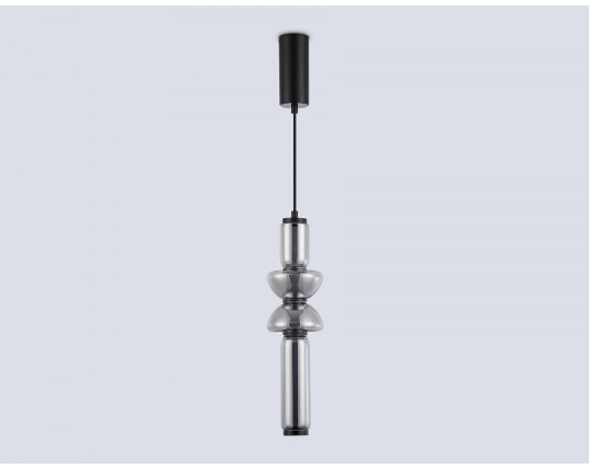  Подвесной светодиодный светильник LH11021 BK/SM черный/дымчатый 17W 3000K D120*435