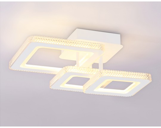  Потолочный светодиодный светильник с пультом FA8877/3 WH белый 3000K-6400K 62W 410*290*170 (ПДУ ИК)