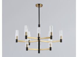 Люстра на штанге LH55515/12 BK/BS/CL черный/латунь/прозрачный E14*12 max 40W D860*905