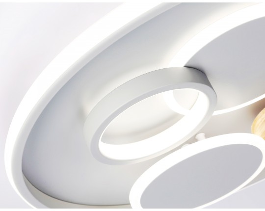  Настенно-потолочный светодиодный светильник с пультом FL4803 GR серый 3000K-6400K 70W D500*95 (ПДУ ИК)