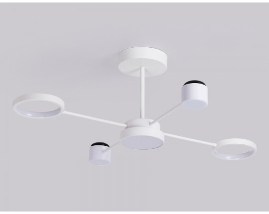  Потолочный светодиодный светильник с пультом FL51631/4+1 WH белый 3000K-6400K 48W 910*745*300 (ПДУ ИК)