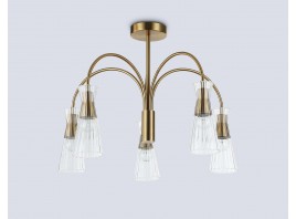  Люстра на штанге LH55701/5 BS/CL латунь/прозрачный E14*5 max 40W D600*440