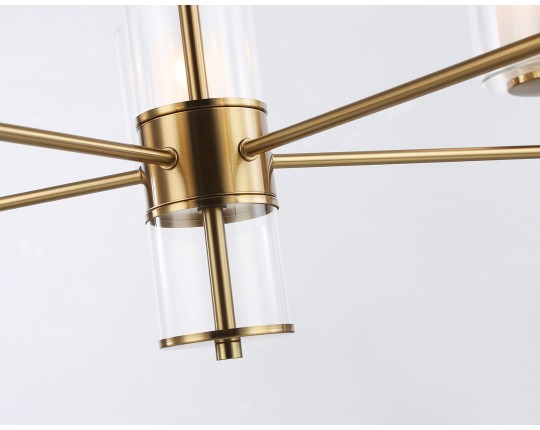  Подвесная люстра LH56011/5 BS/FR латунь/белый матовый E14*5 max 40W D640*1260