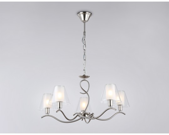  Подвесная люстра LH57081/5 SN/FR никель/белый матовый E14/5 max 40W D690*790