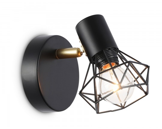  Настенно-потолочный спот в стиле лофт TR8655 BK/GD черный/золото E14 max 60W 170*100*140