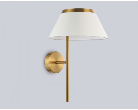  Настенный светильник с абажуром LH72475 BS/WH латунь/белый Е14 max 40W 300*260*400