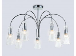  Люстра на штанге LH55653/7 СH/CL хром/прозрачный E14*7 max 40W D745*460