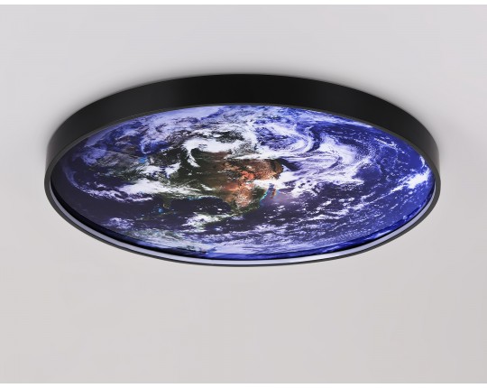  Настенно-потолочный светодиодный светильник FW11134 BK черный 31W LED 3000-6400K D500*38