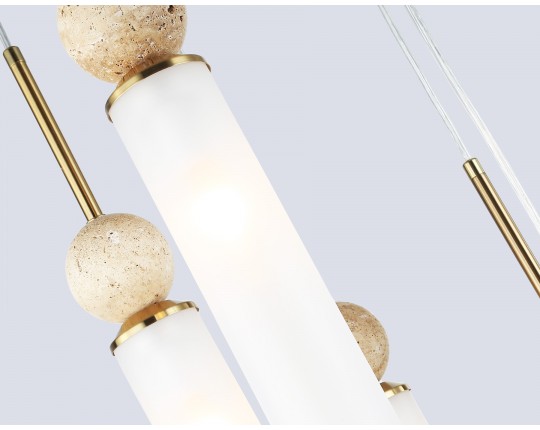  Подвесной светильник LH53259/5 BS/FR латунь/белый матовый E14*5 max 40W D330*1200