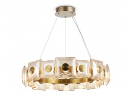  Подвесная светодиодная люстра LH31027 BS/TI латунь/янтарь 72W 3000K D700*150