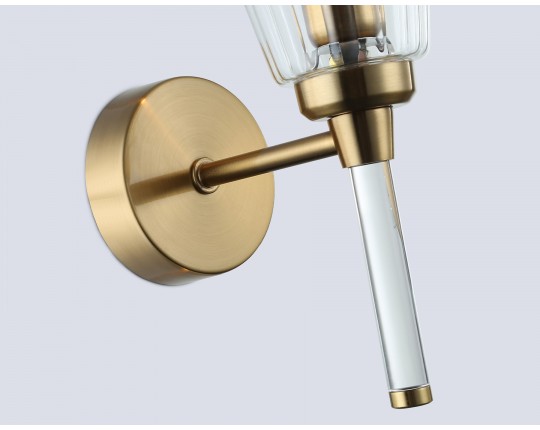  Настенный светильник LH55204 BS/CL латунь/прозрачный E14 max 40W 150*80*280