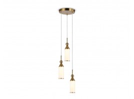  Подвесной светильник LH55272/3 BS/FR латунь/белый матовый E14 max 40W D230*1200