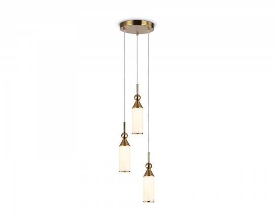  Подвесной светильник LH55272/3 BS/FR латунь/белый матовый E14 max 40W D230*1200