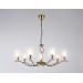  Подвесная люстра со стеклянными плафонами LH57093/7 BS/FR латунь/белый матовый E14/7 max 40W D840*790