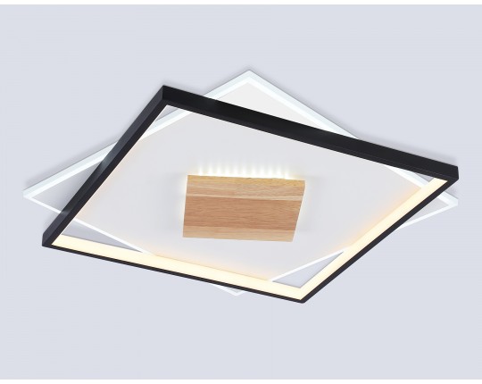  Светильник светодиодный потолочный FL4791 WH/BK/WD белый/черный/дерево 77W 3000-6000K 515*515*50 (без ПДУ)