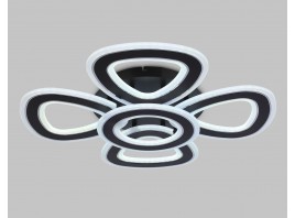  Потолочный светодиодный светильник с пультом FA8926/4+1 BK/CH черный/хром 163W 3000K-6400K 590*590*120 (ПДУ РАДИО 2.4G)