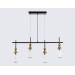  Подвесной светильник LH55254/4 BK/BS/CL черный/латунь/прозрачный E14*4 max 40W 845*65*1150