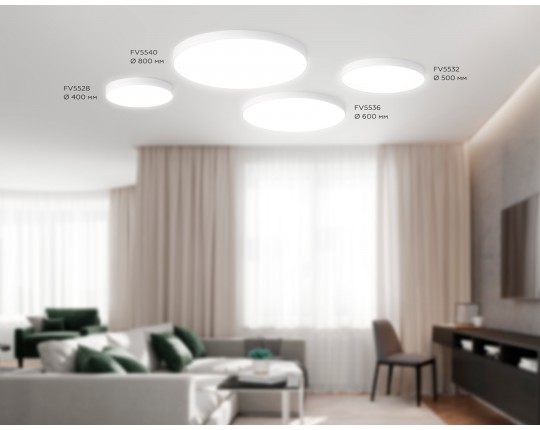 Светильник светодиодный потолочный FV5528 WH белый LED 45W 4200K D400*58 (Без ПДУ)