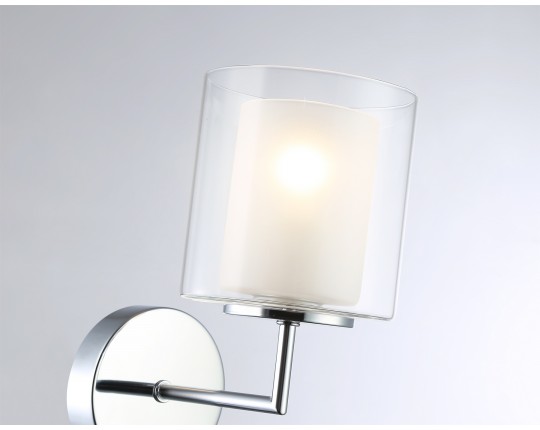  Настенный светильник LH56005 СH/FR хром/белый матовый E14 max 40W 190*120*220