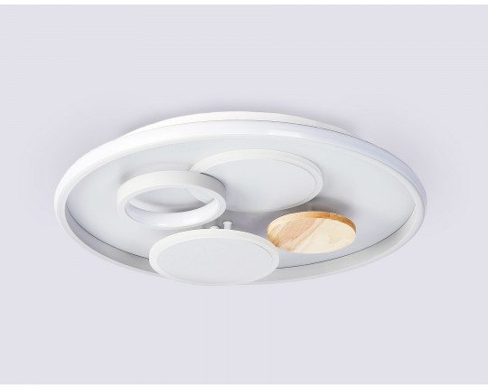  Настенно-потолочный светодиодный светильник с пультом FL4803 GR серый 3000K-6400K 70W D500*95 (ПДУ ИК)