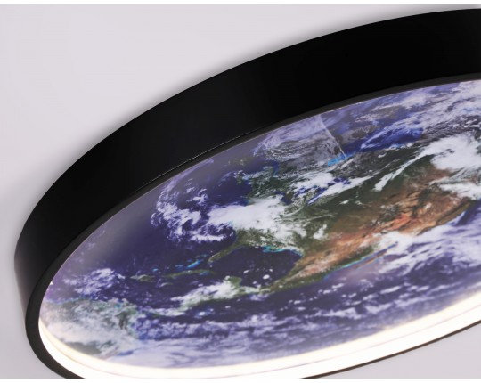  Настенно-потолочный светодиодный светильник FW11132 BK черный 18W LED 3000-6400K D300*38